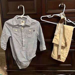 Baby B’Gosh overall set, size 18mo and 24 mo.